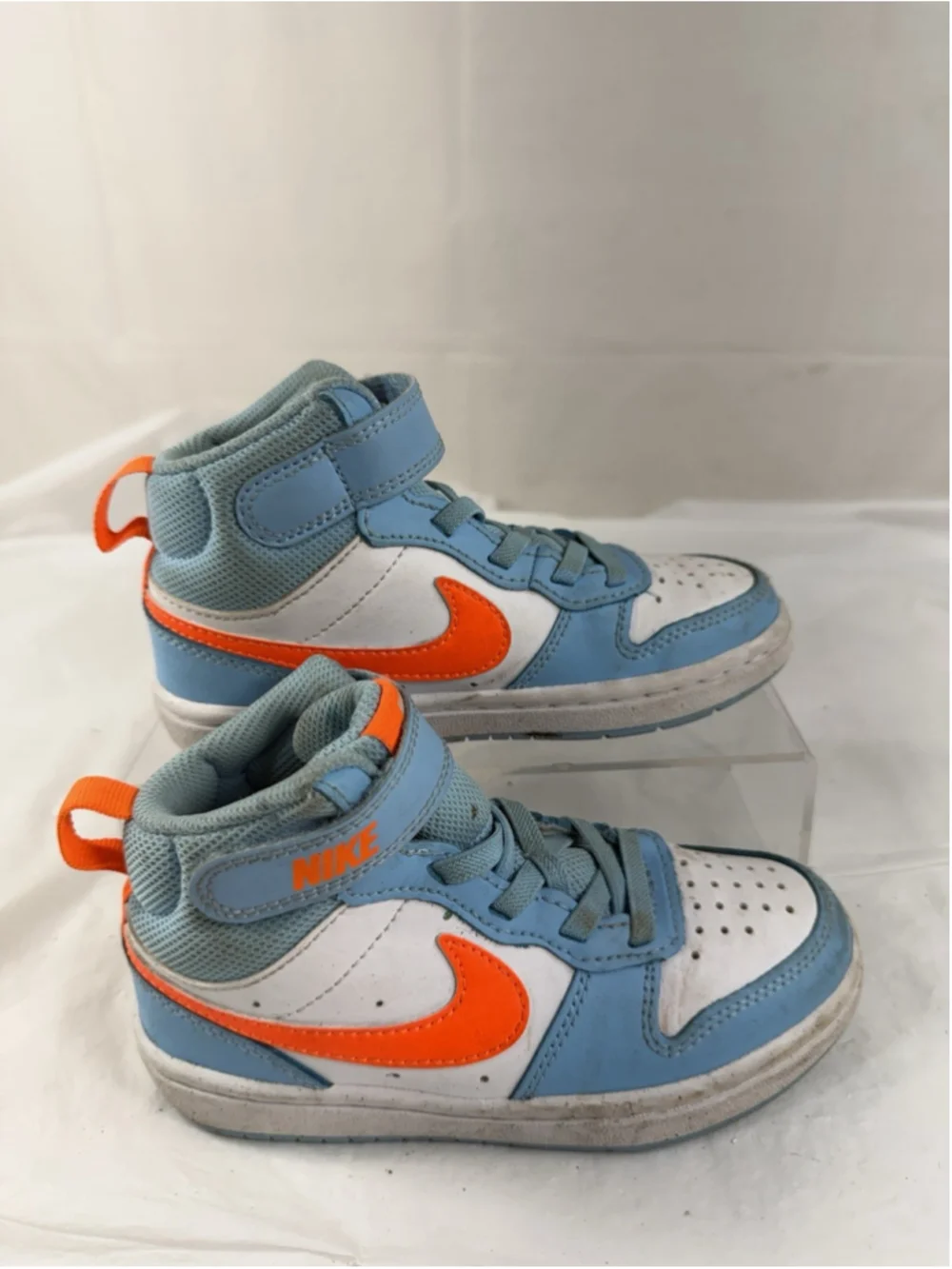 Nike Court Borough Mid 2 BG Kids 10.5C Sneakers Blue/Orange SZ 7Y NIB HF4791-407